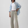 Court jean ample style années 90 à taille basse