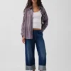 Court jean ample style années 90 à taille basse