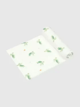 Couverture d’emmaillotage en bambou « Petite tortue »