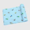 Couverture d'emmaillotage « Petits camions » en bambou