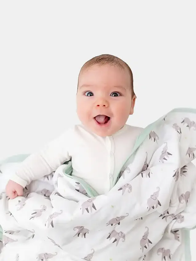 Couverture pour bébé en bambou « Petit éléphant »