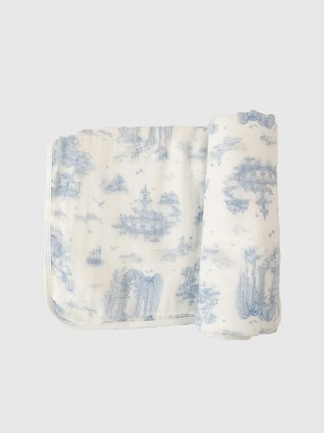 Couverture pour bébé en bambou « Spring Toile » de The Gilded Bird