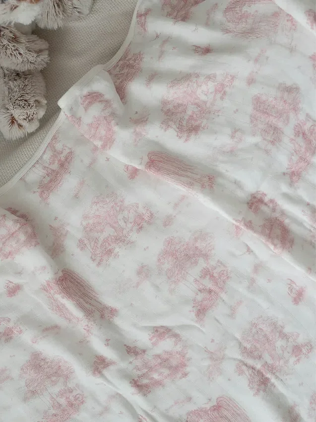 Couverture pour bébé en bambou « Spring Toile » de The Gilded Bird