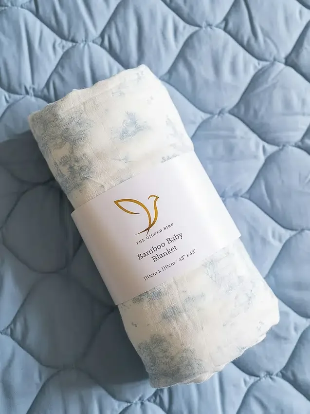 Couverture pour bébé en bambou « Spring Toile » de The Gilded Bird