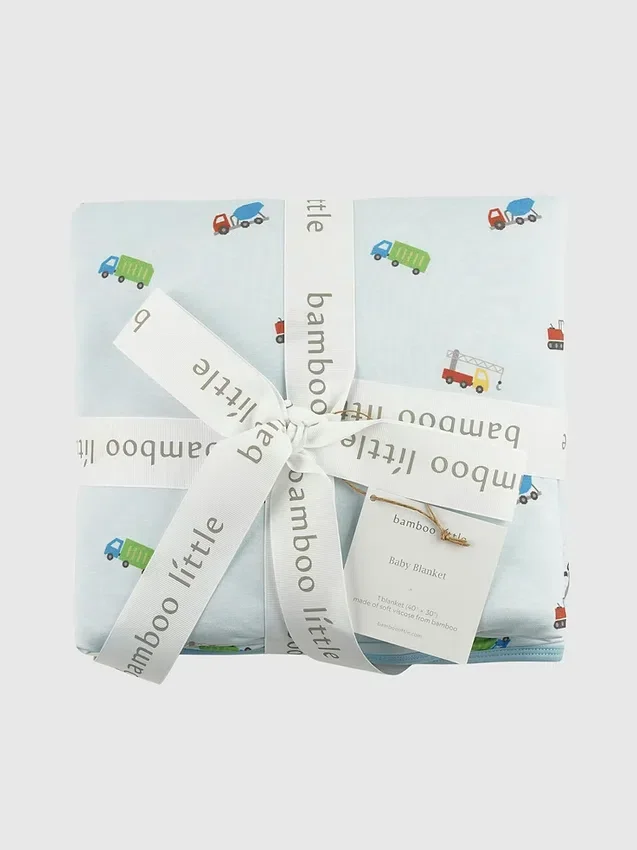 Couverture pour bébé « Little Trucks » en bambou