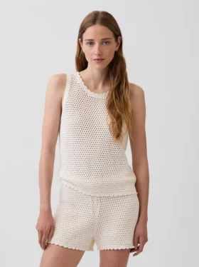 Débardeur 100 % coton au crochet