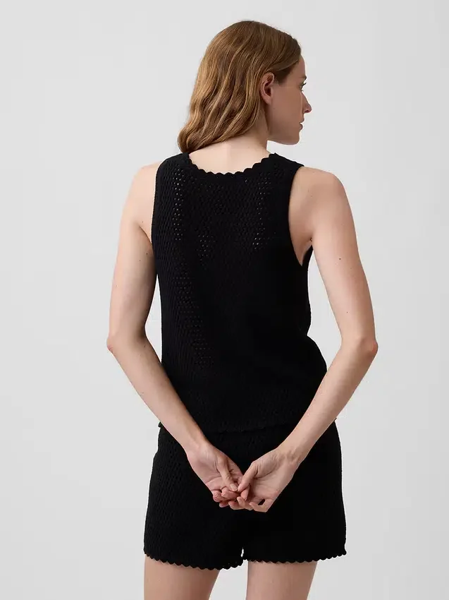 Débardeur 100 % coton au crochet