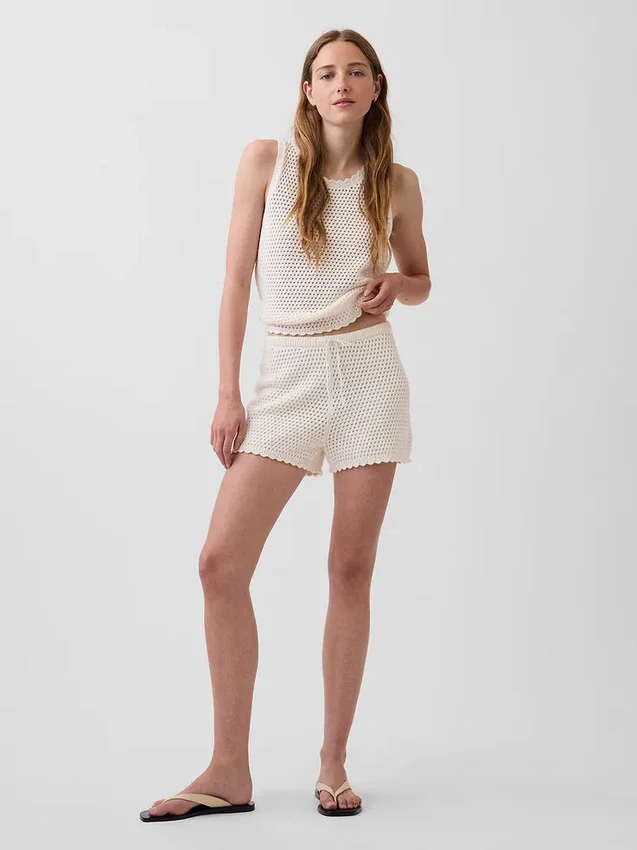 Débardeur 100 % coton au crochet