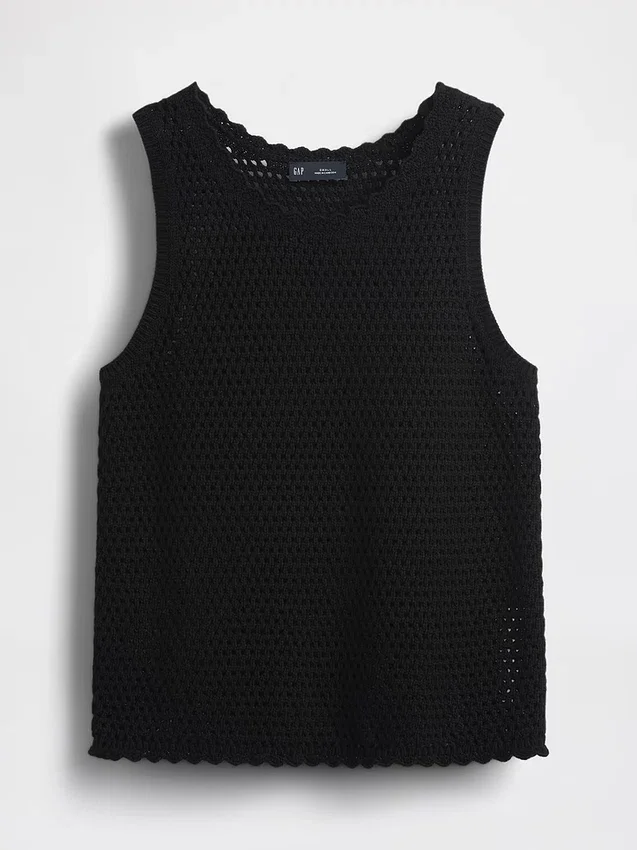 Débardeur 100 % coton au crochet