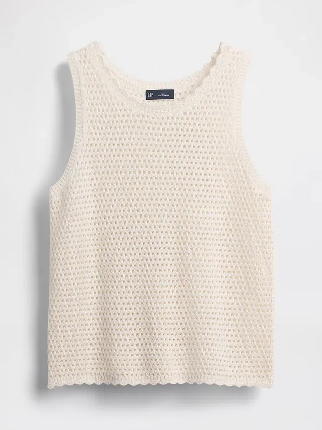 Débardeur 100 % coton au crochet