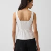 Débardeur corset en mélange de lin