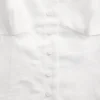Débardeur corset en mélange de lin