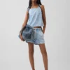 Débardeur court en denim
