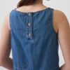 Débardeur court en denim