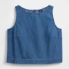 Débardeur court en denim