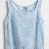 Débardeur court en denim