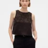 Débardeur court en jacquard