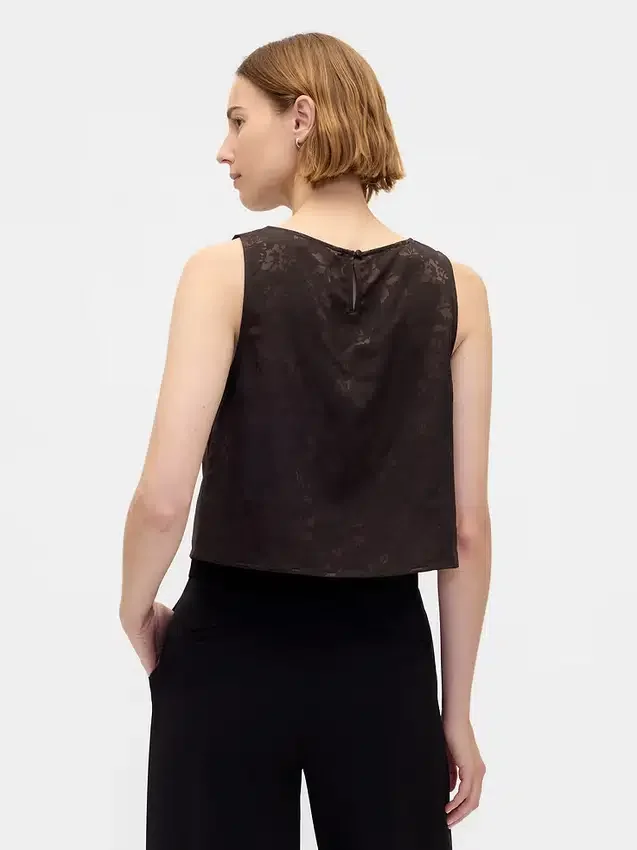 Débardeur court en jacquard