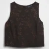 Débardeur court en jacquard