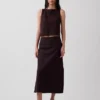 Débardeur court en mélange de lin