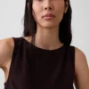 Débardeur court en mélange de lin