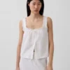 Débardeur de pyjama brodé