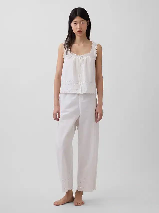 Débardeur de pyjama brodé