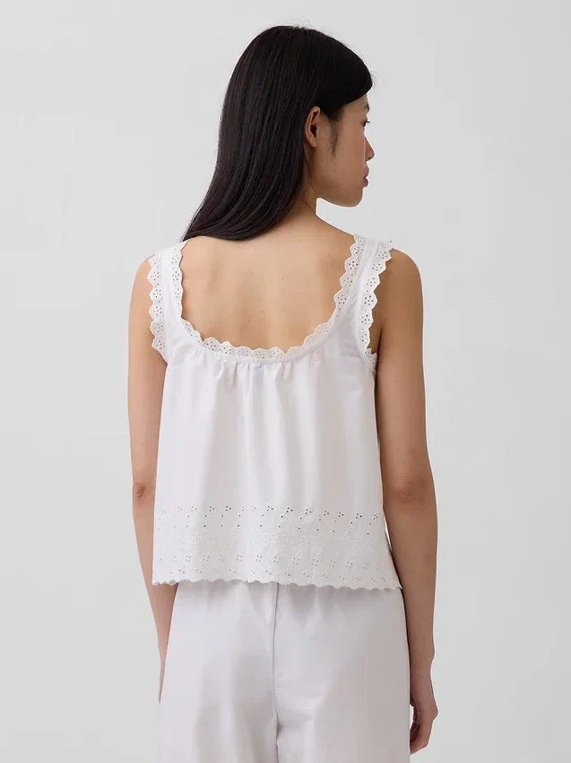 Débardeur de pyjama brodé