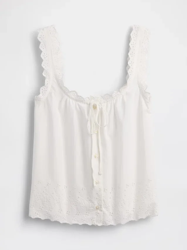 Débardeur de pyjama brodé