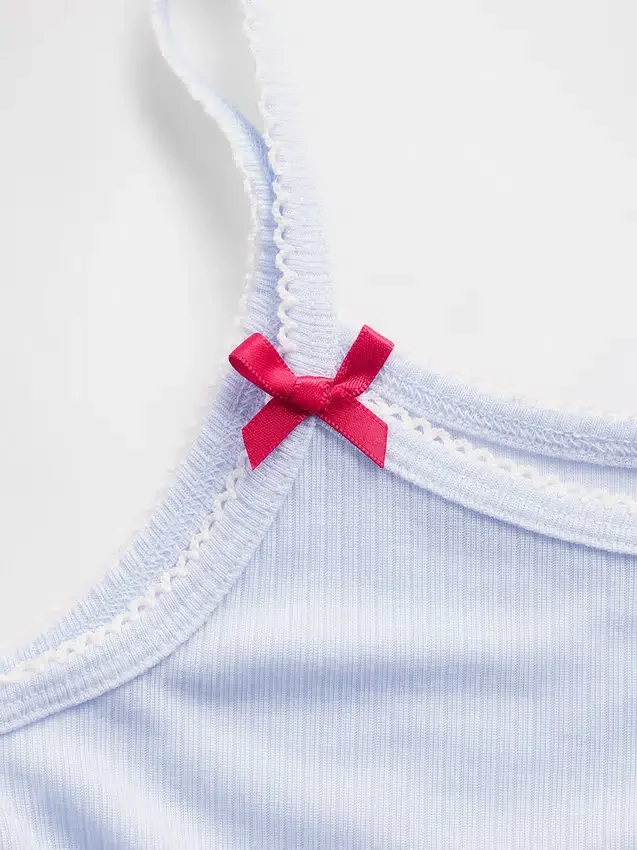 Débardeur de pyjama en maille côtelée recyclée pour enfant