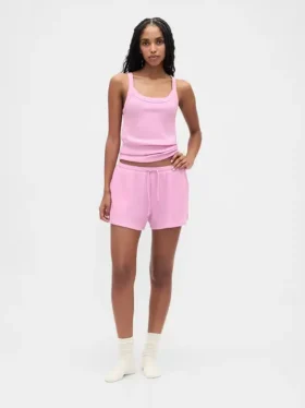 Débardeur de pyjama en maille gaufrée