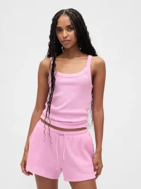 Débardeur de pyjama en maille gaufrée
