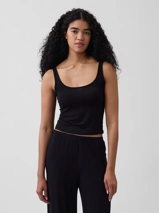 Débardeur de pyjama en modal côtelé ultra-doux