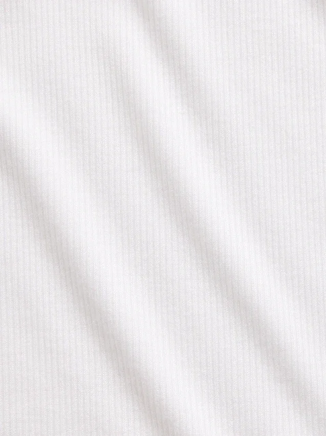 Débardeur de pyjama à fines côtes et bordure en dentelle