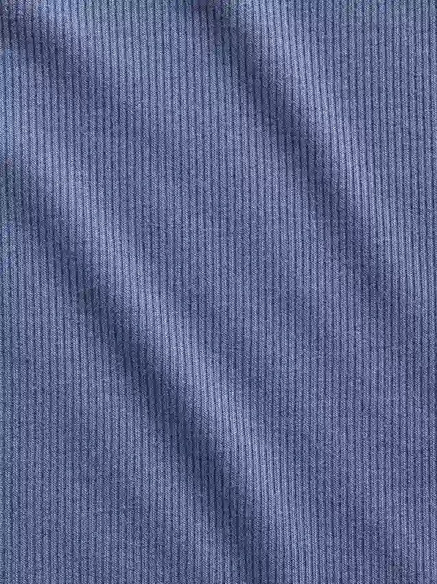 Débardeur de pyjama à fines côtes et bordure en dentelle