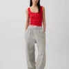 Débardeur de pyjama Henley en dentelle à mini-côtes
