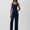 Débardeur de pyjama Henley en dentelle à mini-côtes