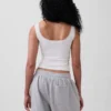Débardeur de pyjama Henley en dentelle à mini-côtes