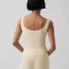 Débardeur de pyjama Henley en dentelle à mini-côtes