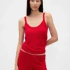 Débardeur de pyjama léger en tricot CashSoft à motif de cœurs en pointelle