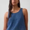Débardeur en denim de gaze de coton