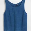 Débardeur en denim de gaze de coton