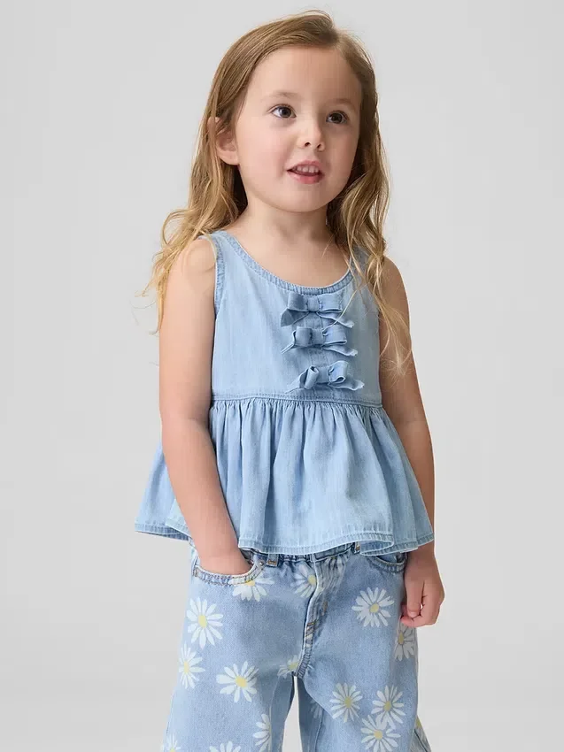 Débardeur en denim à nœud pour Bébé & Enfant