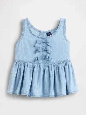 Débardeur en denim à nœud pour Bébé & Enfant