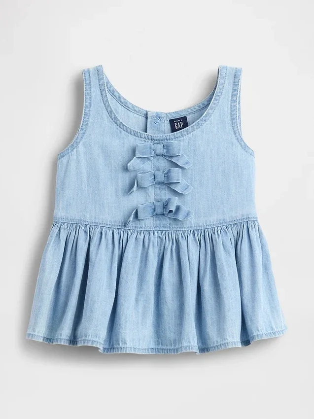 Débardeur en denim à nœud pour Bébé & Enfant