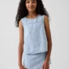 Débardeur en denim vichy pour enfant