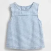 Débardeur en denim vichy pour enfant