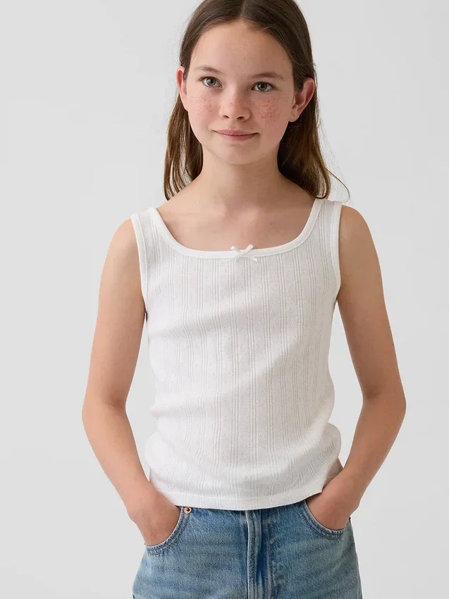 Débardeur en pointelle pour enfants