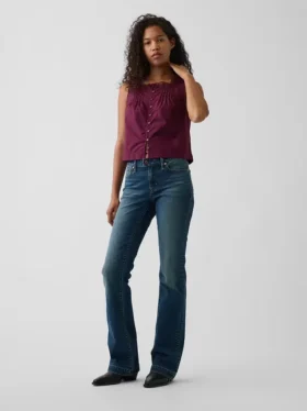 Débardeur en popeline à plis creux