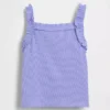 Débardeur-tablier à volants en coton côtelé pour Bébé & Enfant